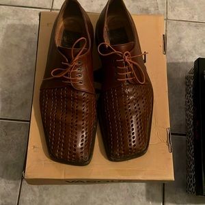 Aldo Brue Vintage Brown Dress Shoes Men's - Size  11.5- Made In Italy